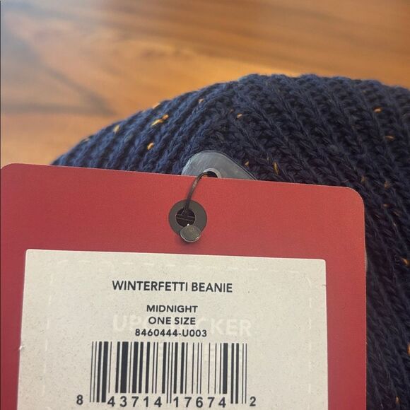 NWT New Moosejaw Navy Winterfetti Midnight Beanie Hat One Size - Picture 3 of 5
